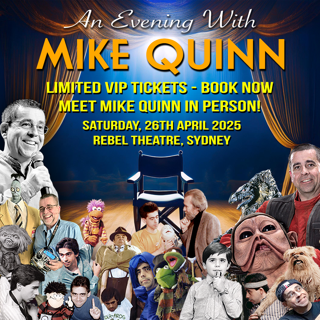 PRESS RELEASE: Star Wars creature performer, Pixar animator and Muppet puppeteer Mike Quinn hosts a night of tales from movie sets and unseen archival footage and pictures, including puppet appearances and musical moments