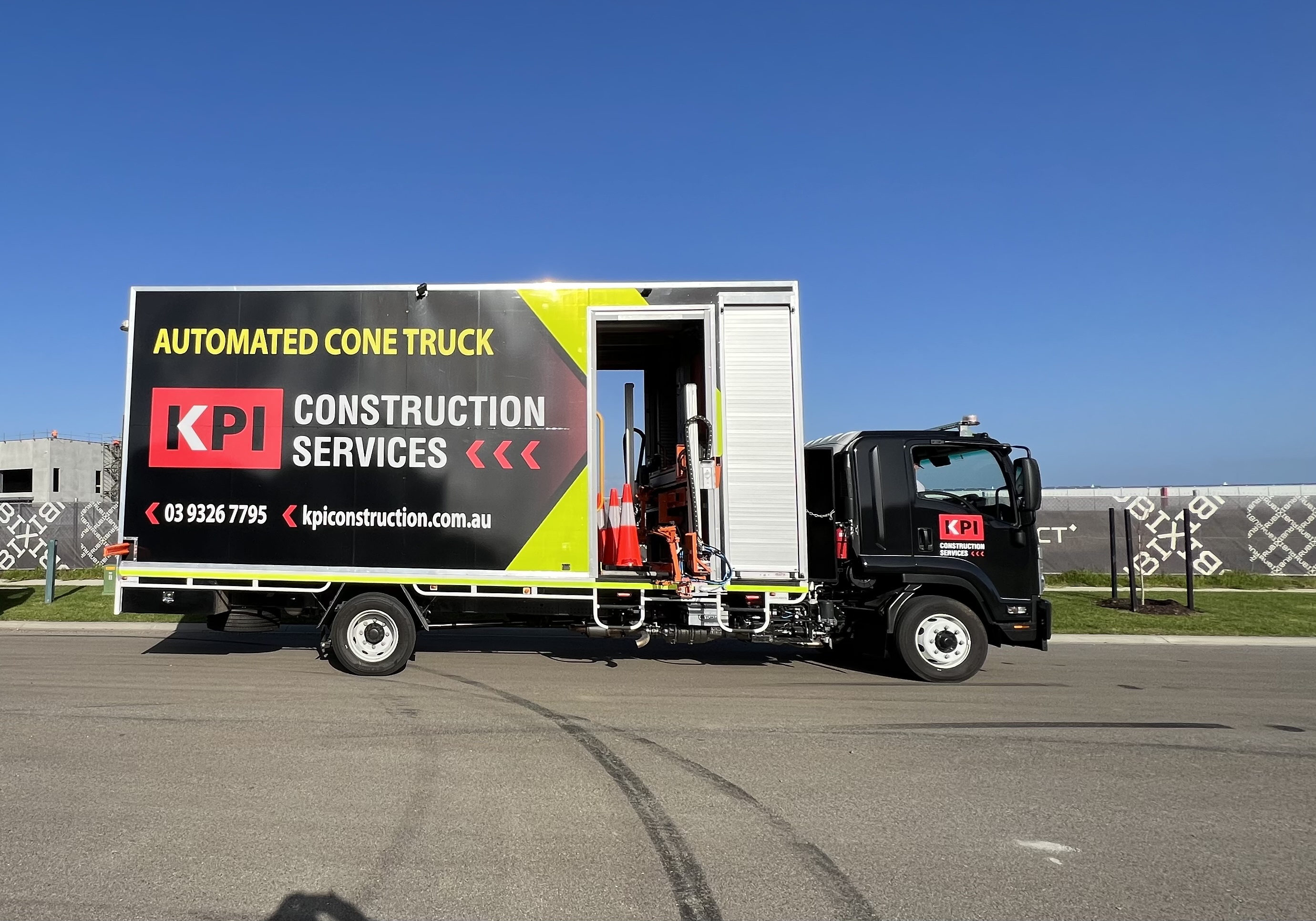 PRESS RELEASE: KPI Construction Services and Arrowes Roading Safety Revolutionize Roadwork with Australia’s First Automated Cone Truck: Setting New Benchmarks in Technology and Safety being trialled on  the North East Link Project!