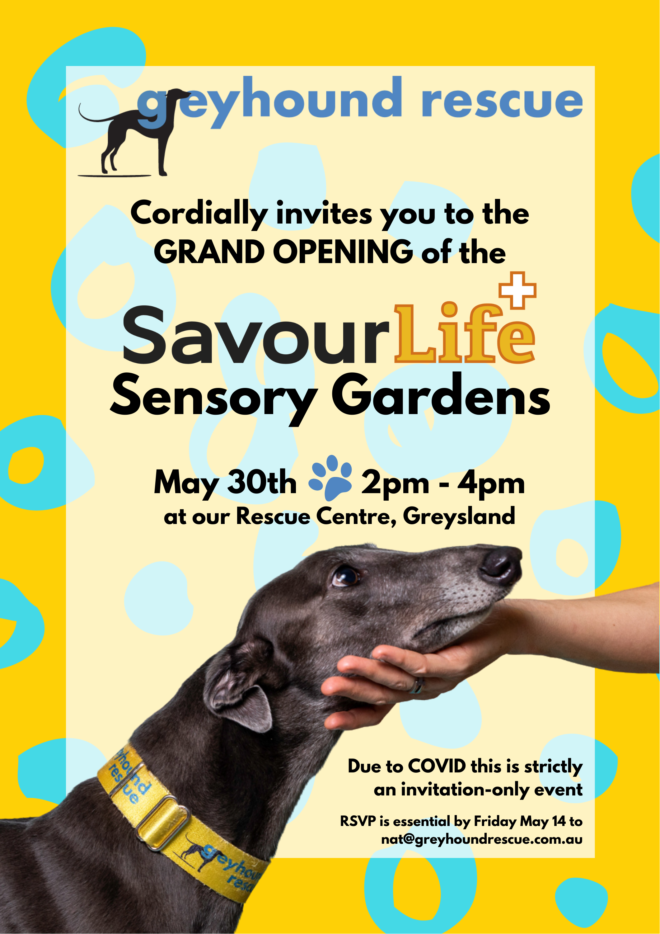 PRESS RELEASE: SavourLife invites you to the Grand Opening of the SavourLife Sensory Gardens at Greyhound Rescue!