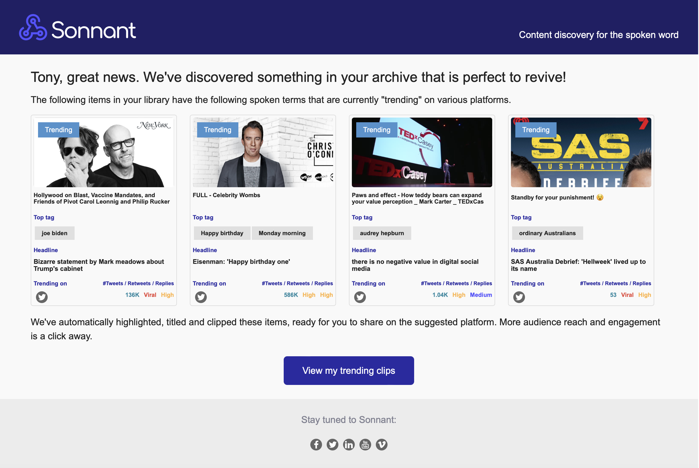 PRESS RELEASE: Sonnant releases AI tech that blows-the-dust off historical content.