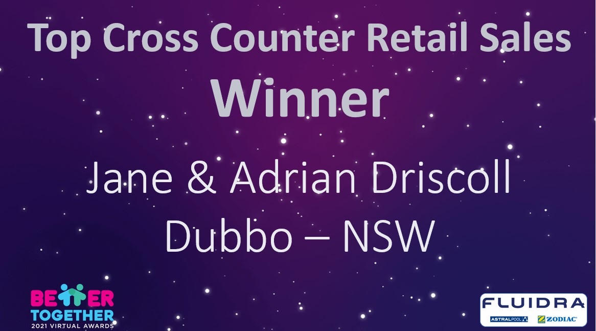 PRESS RELEASE: Poolwerx Dubbo National Top Cross Counter Retail Sales Award Winners