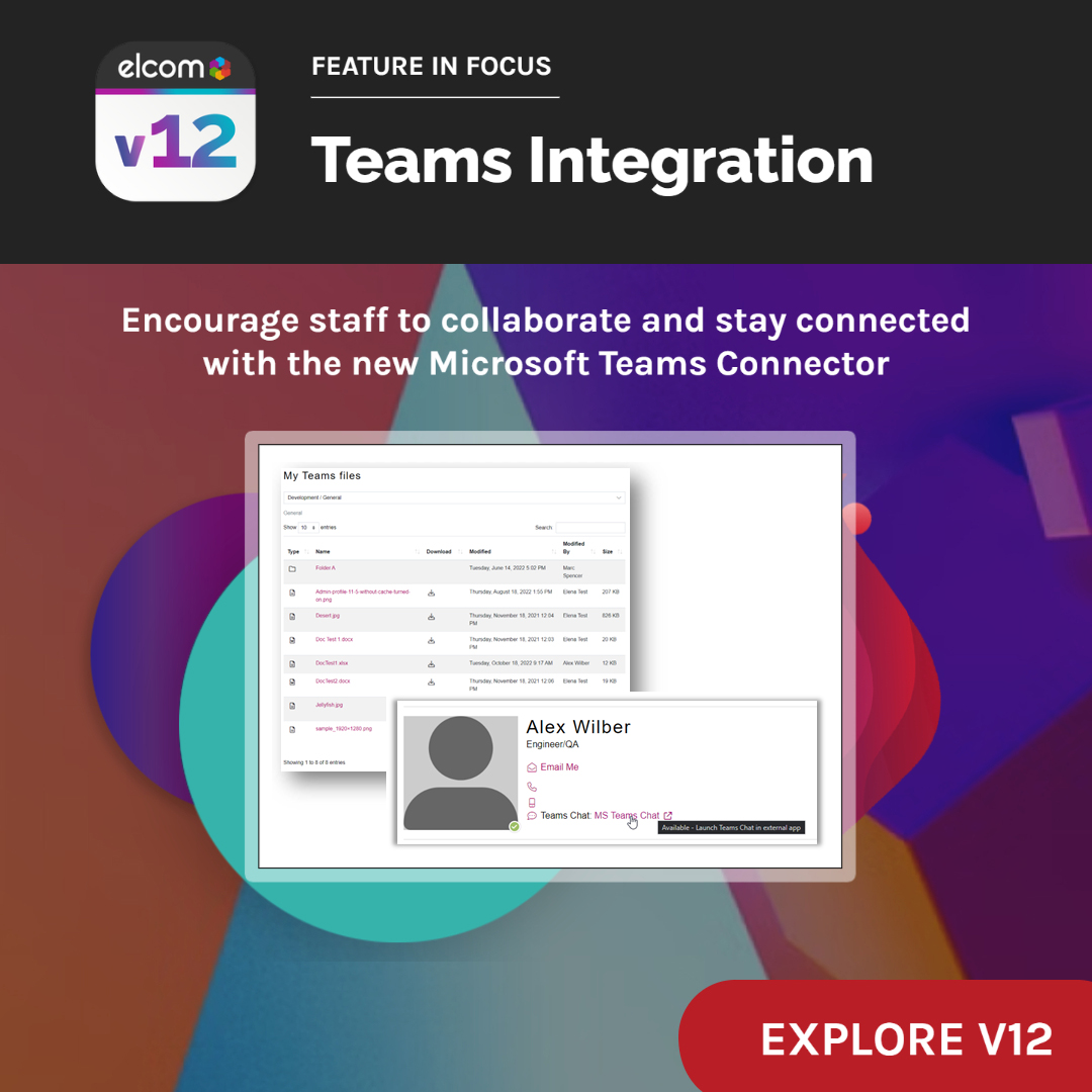 PRESS RELEASE: Elcom’s New Digital Experience Platform V12 Fuels Workplace Collaboration and Productivity