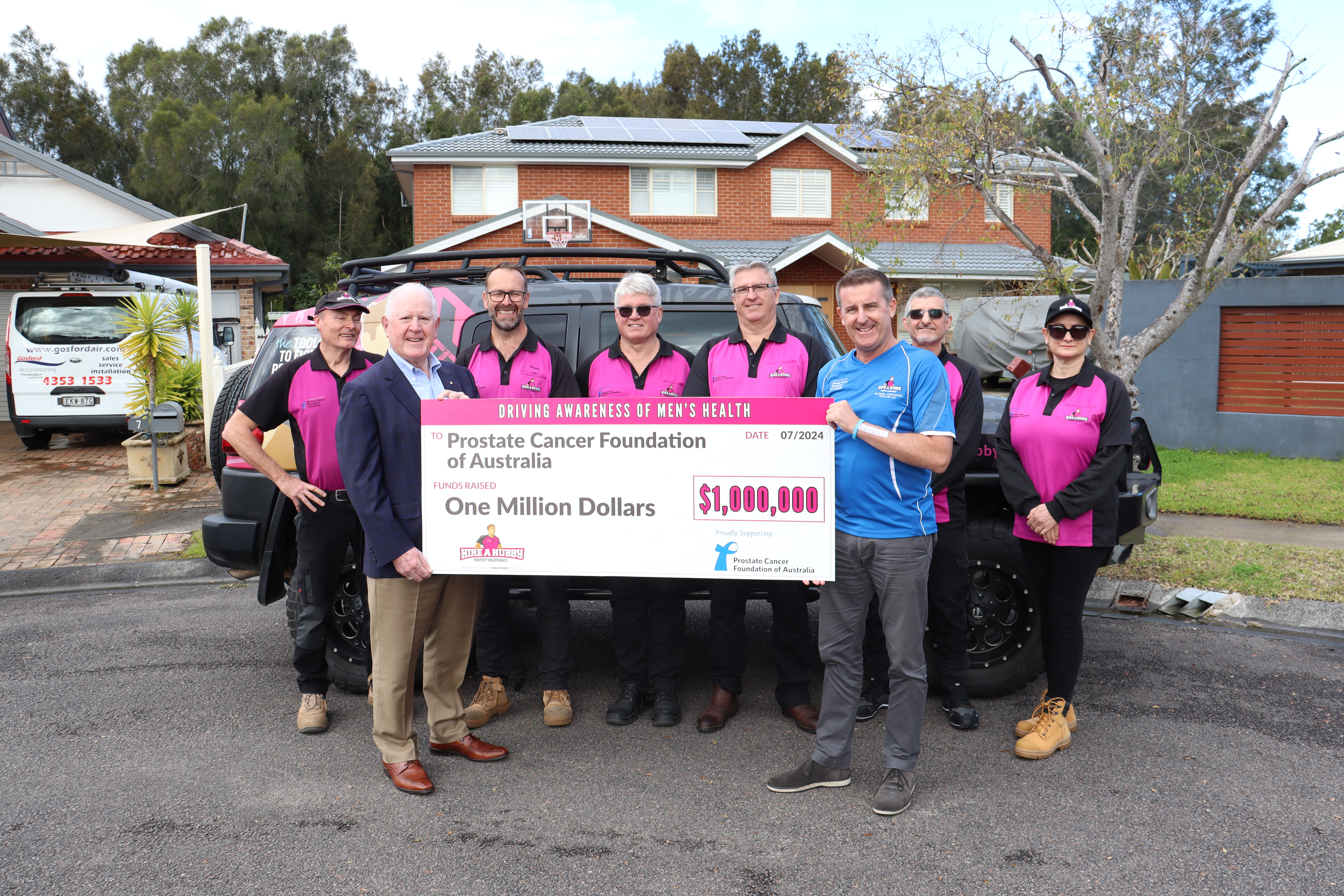 PRESS RELEASE: Hire A Hubby hammering home $1Million to help fight prostate cancer