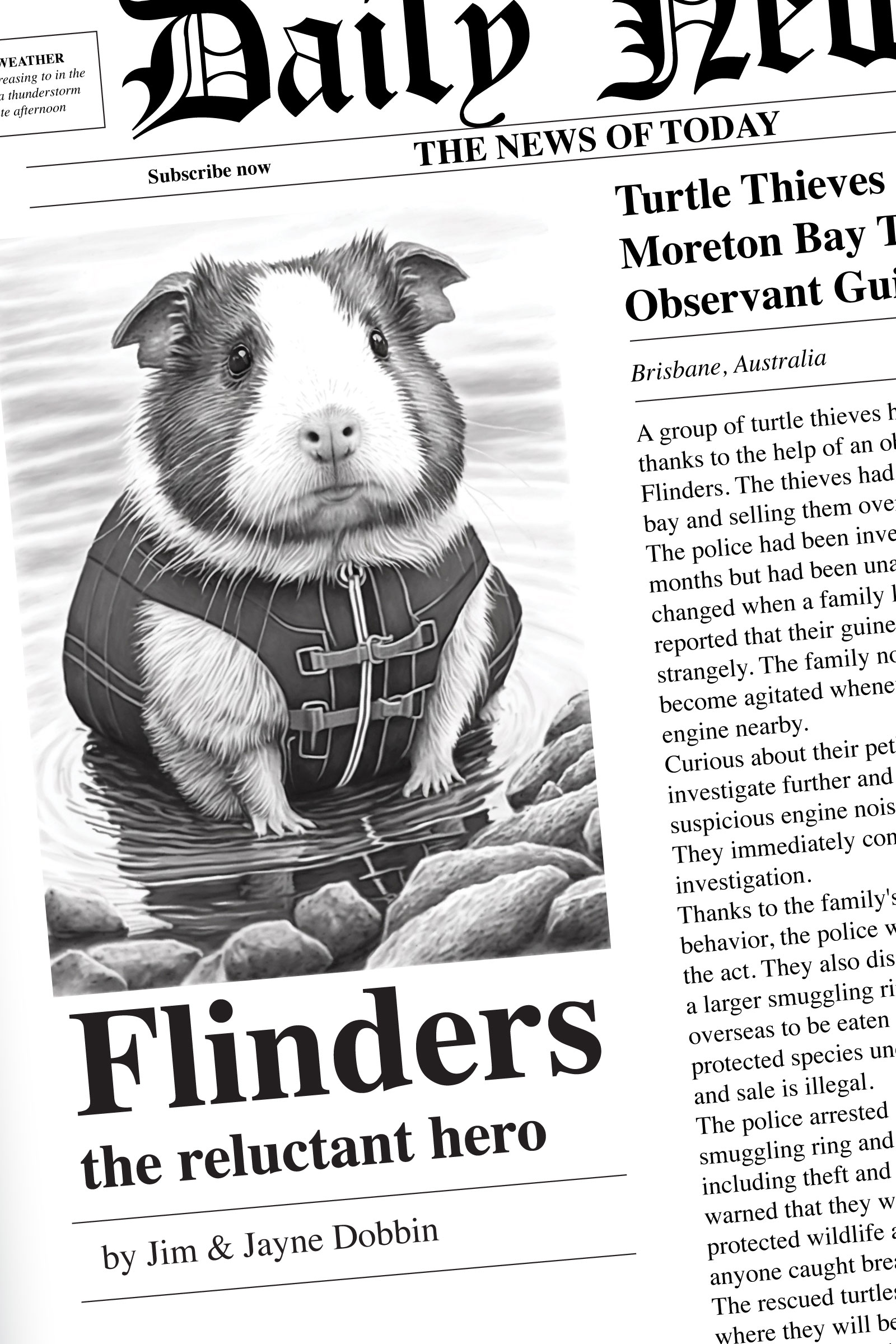 PRESS RELEASE: Celebrating July 16 International Guinea Pig Appreciation Day with the worldwide launch of “Flinders the Reluctant Hero”