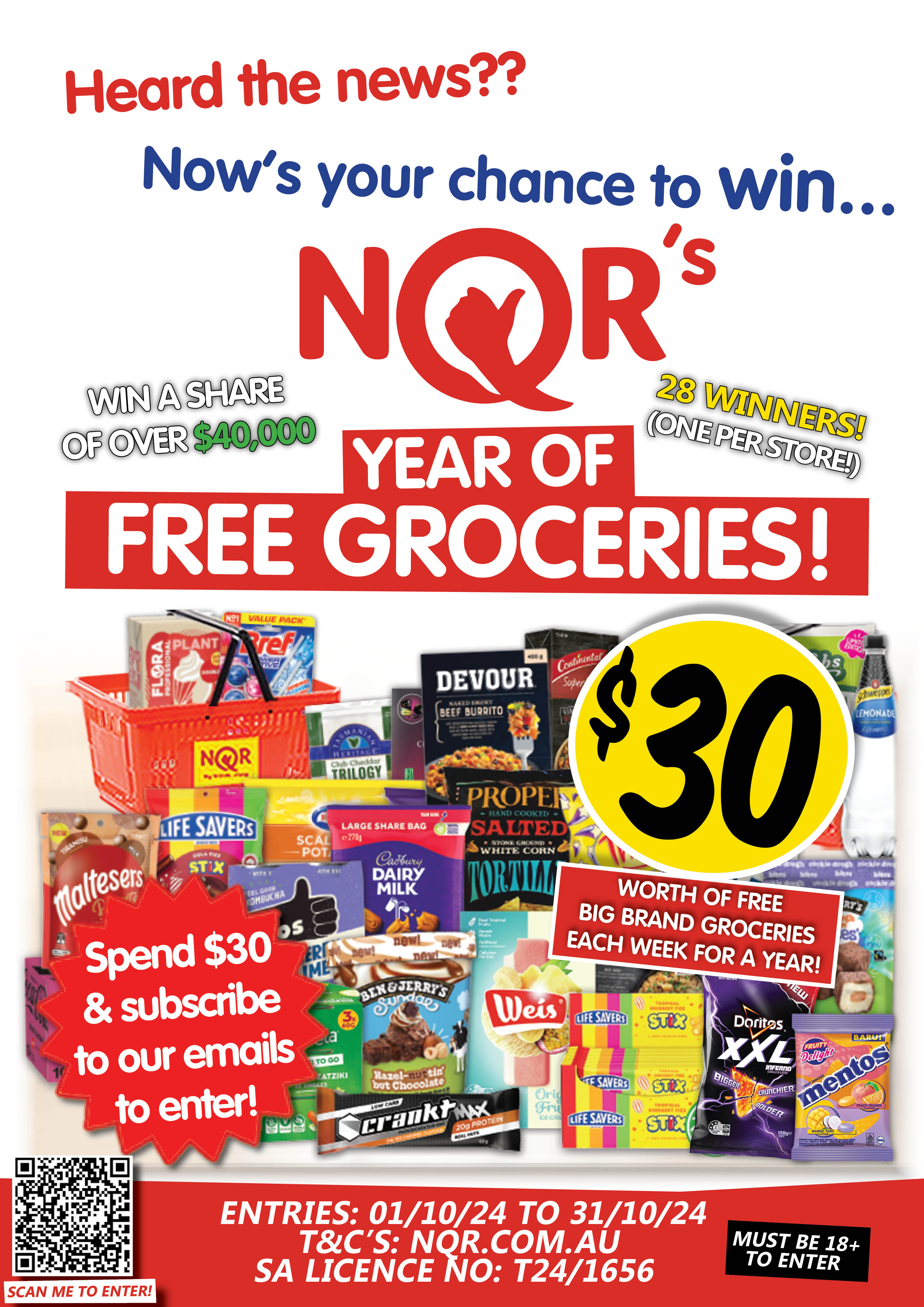 PRESS RELEASE: NQR Grocery Clearance Stores Launches “Year of Grocery Giveaways” Promotion